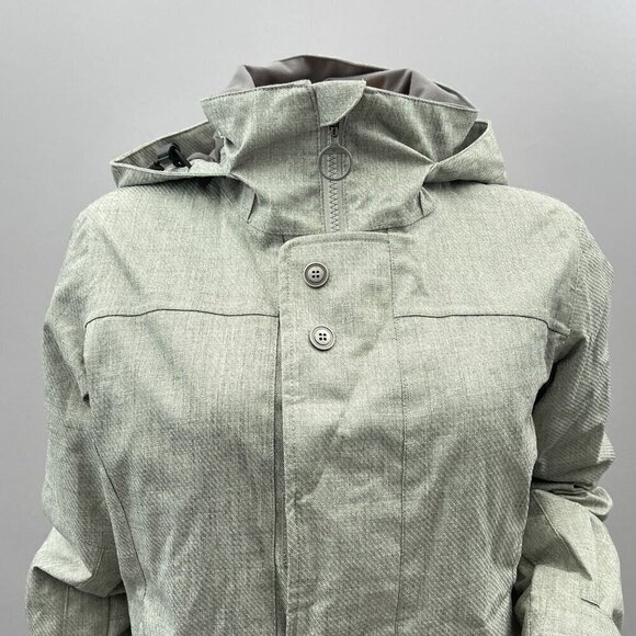 Burton DRYRIDE Womens Snow Skiing Jacket Gray/Green Hooded XS - Picture 9 of 15